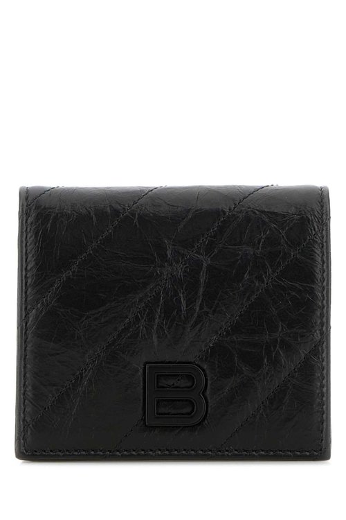 Balenciaga Black Leather Wallet - 7664612AAWW1000