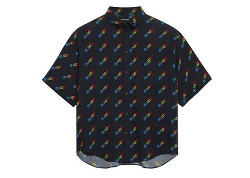 Balenciaga BLNCG Large Fit Shirt - Black - 626938TILV61000