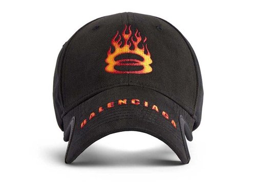 Balenciaga Burning Unity Cap - Black/Orange