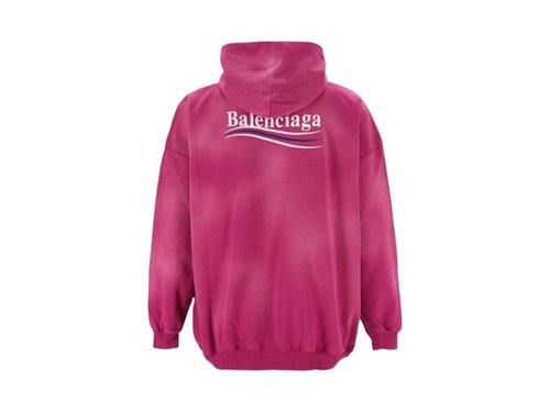 Balenciaga Campaign Logo Hoodie - Fuchsia - 620947TKVI95282