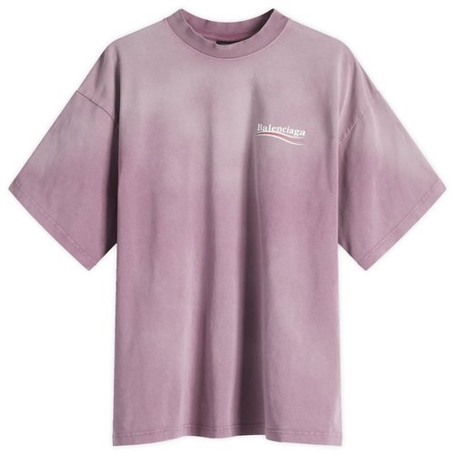 Balenciaga Political Campaign T-shirt - Purple/White/Red - 764235TNVG53569