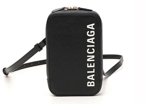 Balenciaga Cash Zip Phone Holder - Black/White
