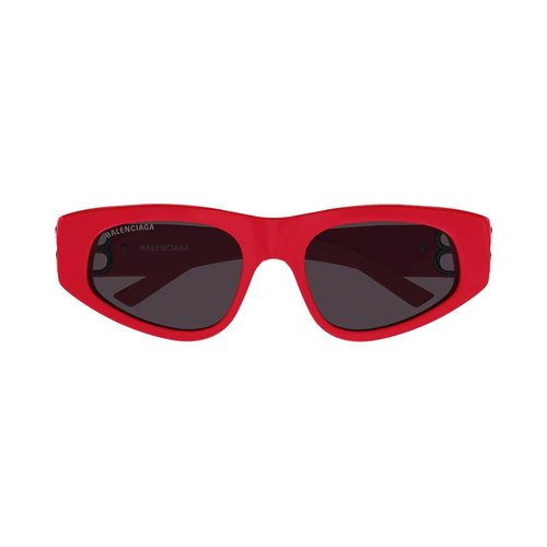 Balenciaga Cat Eye Glasses - 016 Red Silver Grey - BB0095S016
