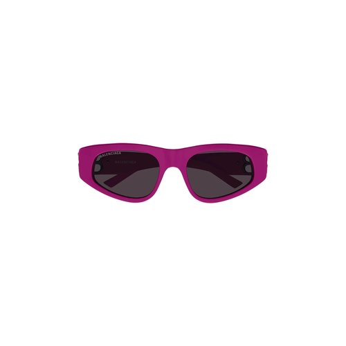 Balenciaga Cat Eye Sunglasses - 017 Fuchsia Silver Grey - BB0095S017