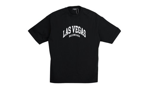Balenciaga Cities Edition Las Vegas Logo Short Sleeve Tee Shirt HT83 612966 TMV61 1070 - HT83612966TMV611070