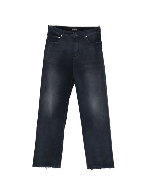 Balenciaga Curved Knee Pants - Navy/Dirty Dark Blue - 857194TTW648074