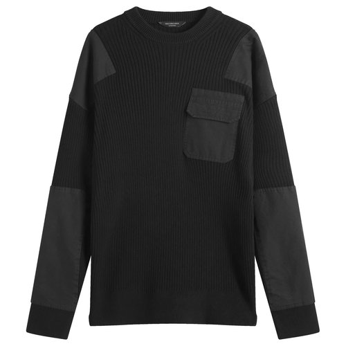 Balenciaga Cotton Military Sweater - Black - 812765T33651000