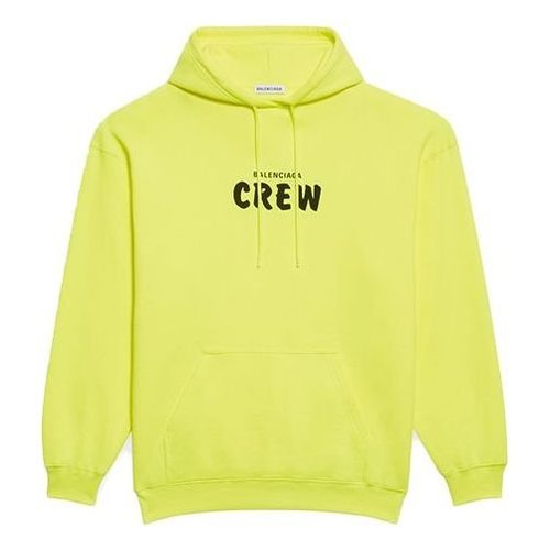 Balenciaga Crew Printing Hoodie - Yellow - 578135TIV757072