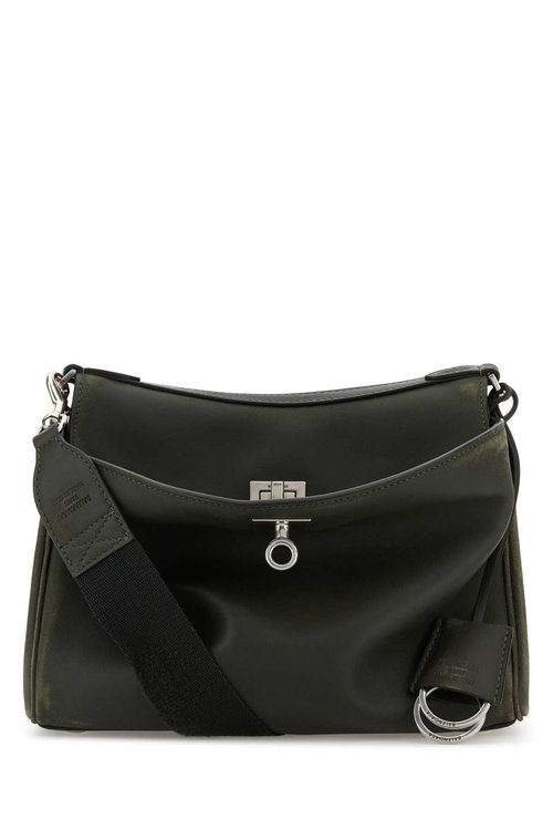 Balenciaga Dark Green Leather Small Rodeo Messenger Crossbody Bag - 8275832AA7W3503