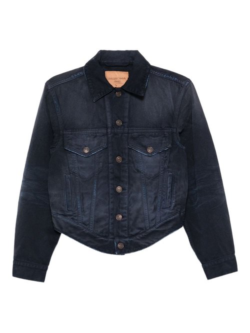 Balenciaga Denim Cotton Jacket - Navy - 856423TTW648074