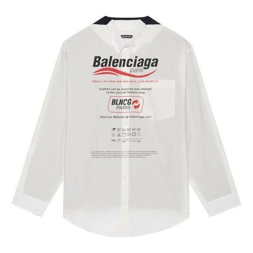Balenciaga Dry Cleaning Shirt - White - 663058TKM059000