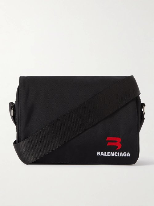 Balenciaga Explorer S Logo-Embroidered Recycled-Nylon Messenger Bag - 1000 - 701747210BW1000
