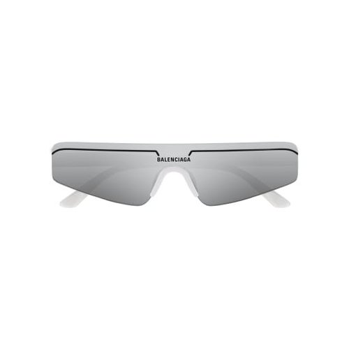 Balenciaga Eyewear BB0003S Sunglasses - Silver Tone/White - BB0003S002WHITEWHITESILVER
