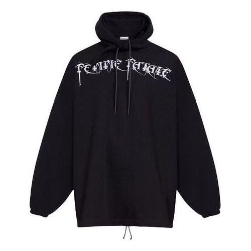 Balenciaga Femme Fatale Oversized Hoodie - Black - 482217TTK141000