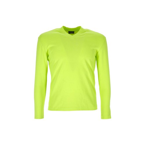 Balenciaga Crewneck Long Sleeve Top - Fluo Yellow - 704103TMVB77204