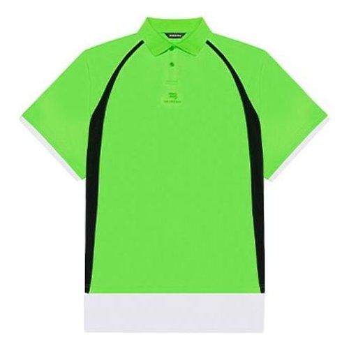 Balenciaga Embroidery Polo Shirt - Green/Blacak - 661507TKVA53007