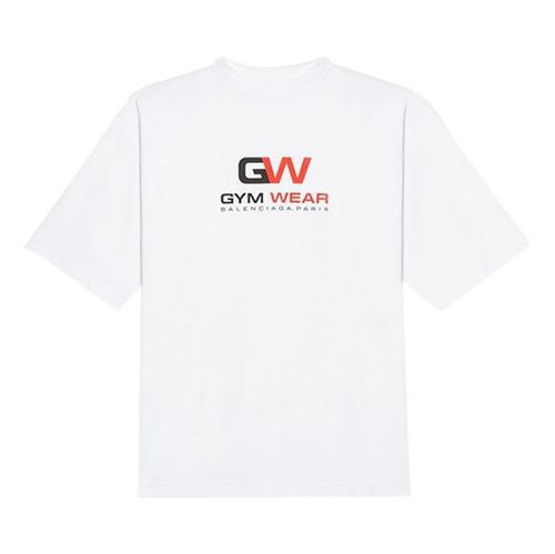 Balenciaga Gym Wear T-Shirt - White - 620941TIVD59000