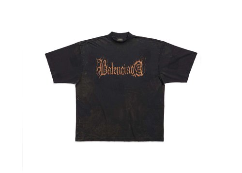 Balenciaga Metal Oversized T-Shirt - Black - 744439TOVE11055