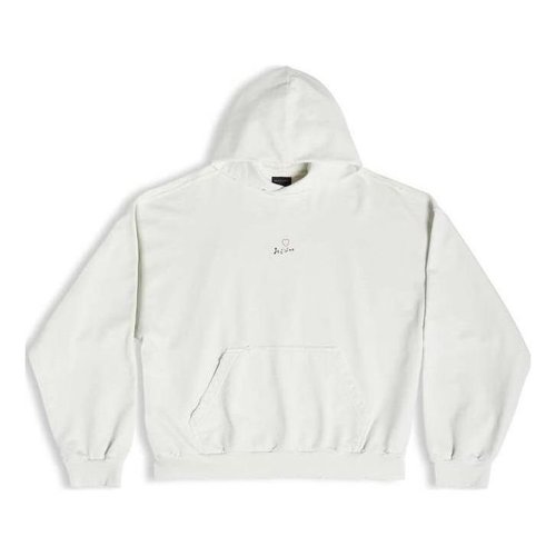 Balenciaga Je t'aime Hoodie Medium Fit 'White' - White - 742603TOVM89079