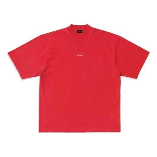 Balenciaga Je t'aime T-shirt Large Fit 'Red' - Red - 744439TOVM75871
