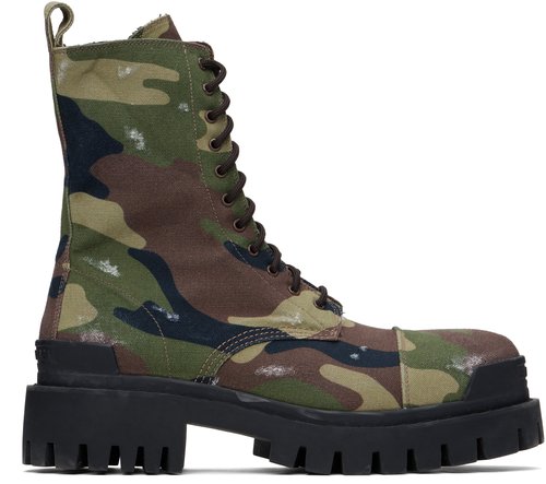 Balenciaga Strike 20mm Boot - Dark Camo - 786135W2EU21028