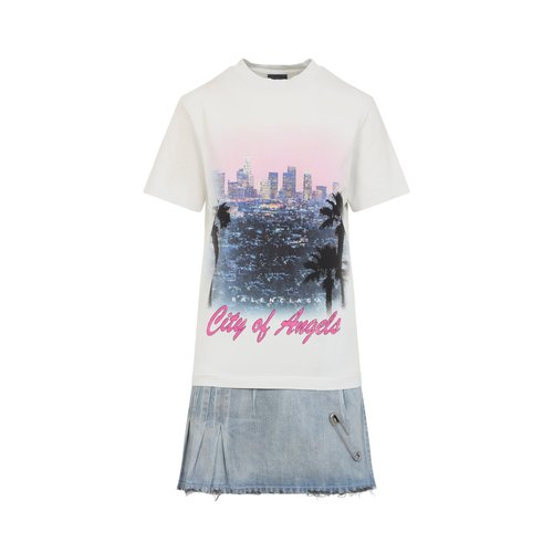 Balenciaga Layered Mini Dress Cotton - DUO-3004715900023-36