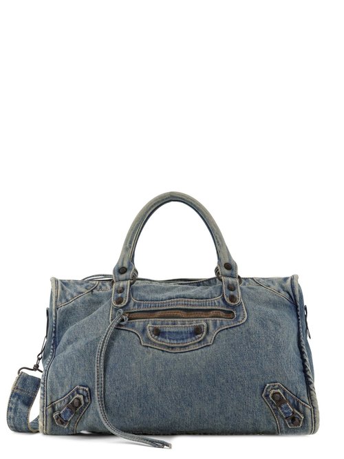 Balenciaga Le City Medium Denim Shoulder Bag - 8230582AB1S4727