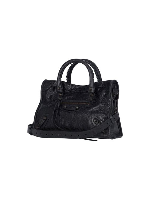 Balenciaga Small Le City Shoulder Bag - Black - 8114422ABEK1000