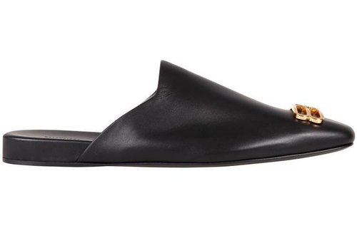 Balenciaga Leather Cosy Bb Slippers - 1080 - 693961WBD211080