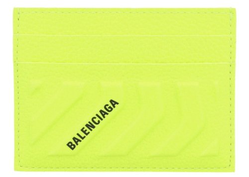 Balenciaga Logo Card Holder - Bright Green