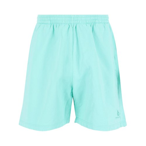Balenciaga Logo-Detail Embroidered Sweat Shorts - Mint - 676137TLVH70306