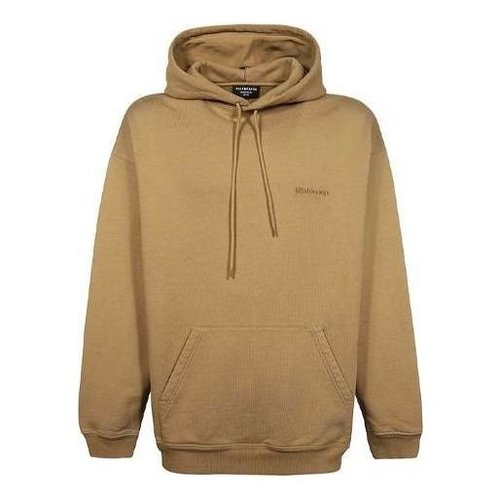 Balenciaga Logo Embroidered Hoodie - Khaki - 570811TKVB59504
