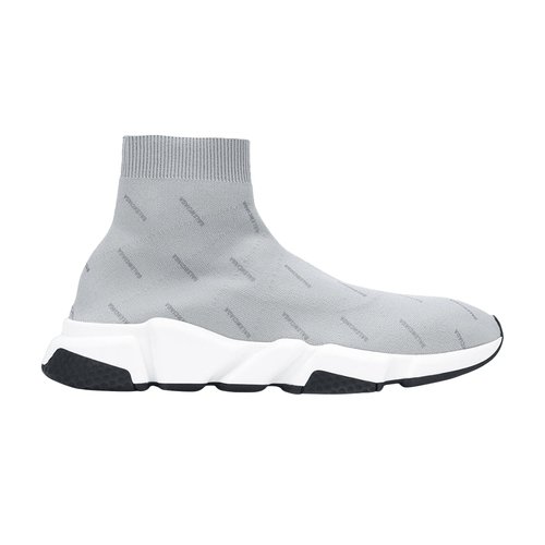 Balenciaga Logo Speed Trainer - Reflective Grey - 512527W06501224