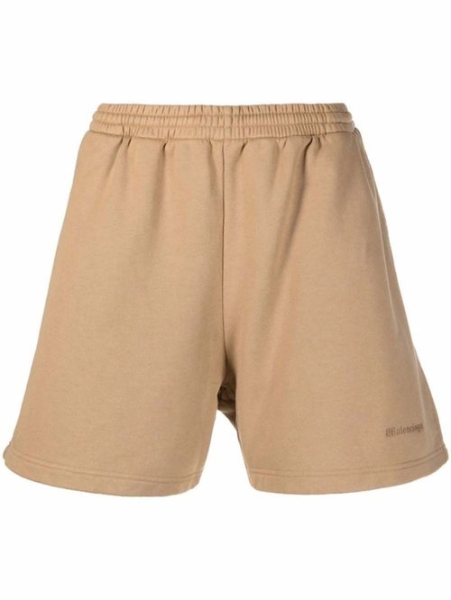 Balenciaga Logo Sweat Shorts - Camel - 676137TKVB50950