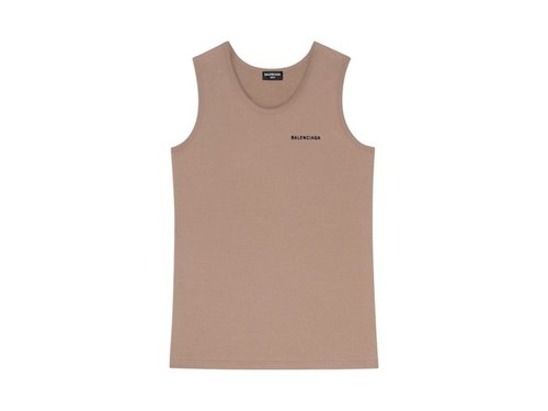 Balenciaga Logo Tank Top - Brown - 697880TMVM37761