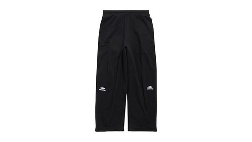 Balenciaga Loose Elastic Waist Sweatpants - Washed Black/White - 855365TTVK79034