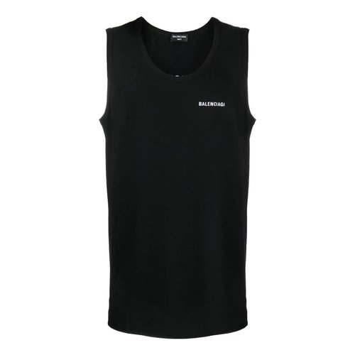 Balenciaga Loose Tank Top - Black - 697880TMVM31070
