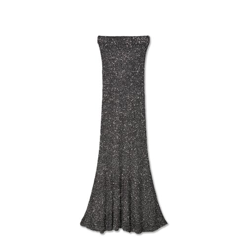 Balenciaga Drawstring Maxi Skirt 'Black' - 751375TOV101000