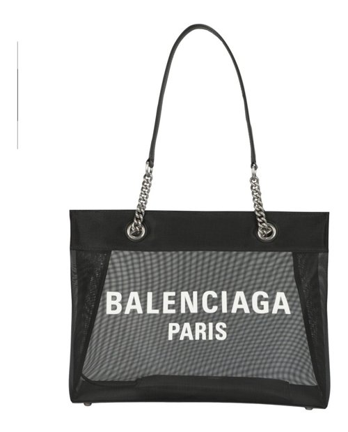 Balenciaga Mesh Duty Free Tote - Black White