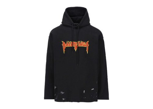 Balenciaga Metal Vintage Hoodie - Black - 698083TMV891055