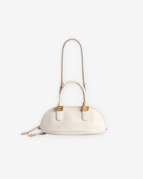 Balenciaga Mini Bolero Bowling Bag - Cream