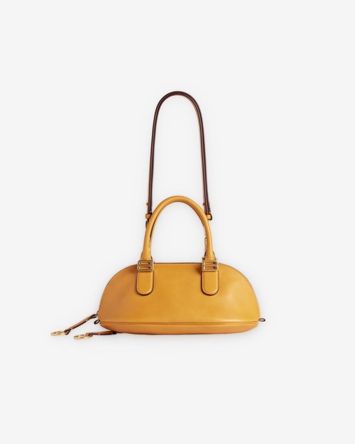 Balenciaga Mini Bolero Bowling Bag - Curry