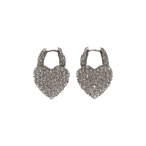 Balenciaga Minnie Earrings - Shiny Silver/Cr - 811879TZ63S1404