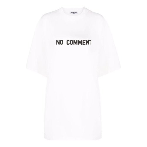 Balenciaga No Comment Cotton T-Shirt - White - 684155TLVG33307
