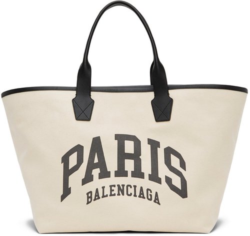 Balenciaga Cities Paris Jumbo Large Tote Bag - Natural/Black - 6892712106M9911