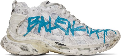 Balenciaga Runner - White/Blue - 772774W3RBQ9040