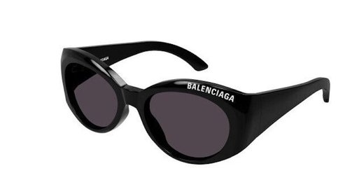 Balenciaga Oval Sunglasses - Black/Grey (Bb0267S)