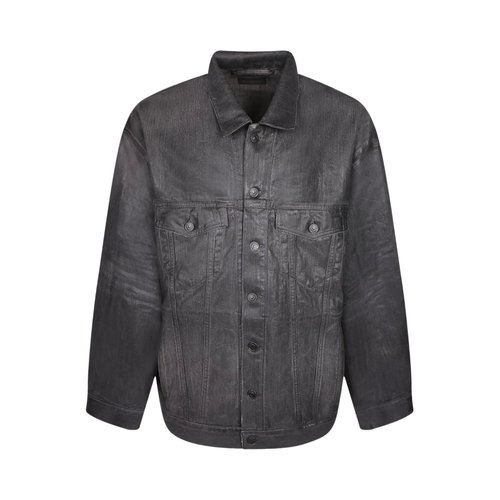 Balenciaga Oversized Jacket - Light Hter Grey Ylw - 850709TTW551009