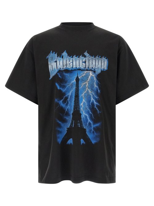 Balenciaga Oversized T-Shirt - Black - 850345TUVE71000