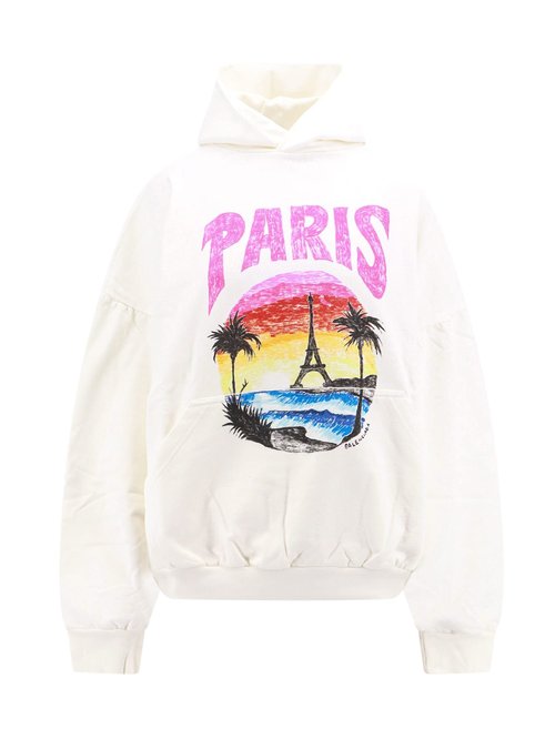 Balenciaga Paris Tropical Round Hoodie - Blue/Pink/White - 761458TPVM19601